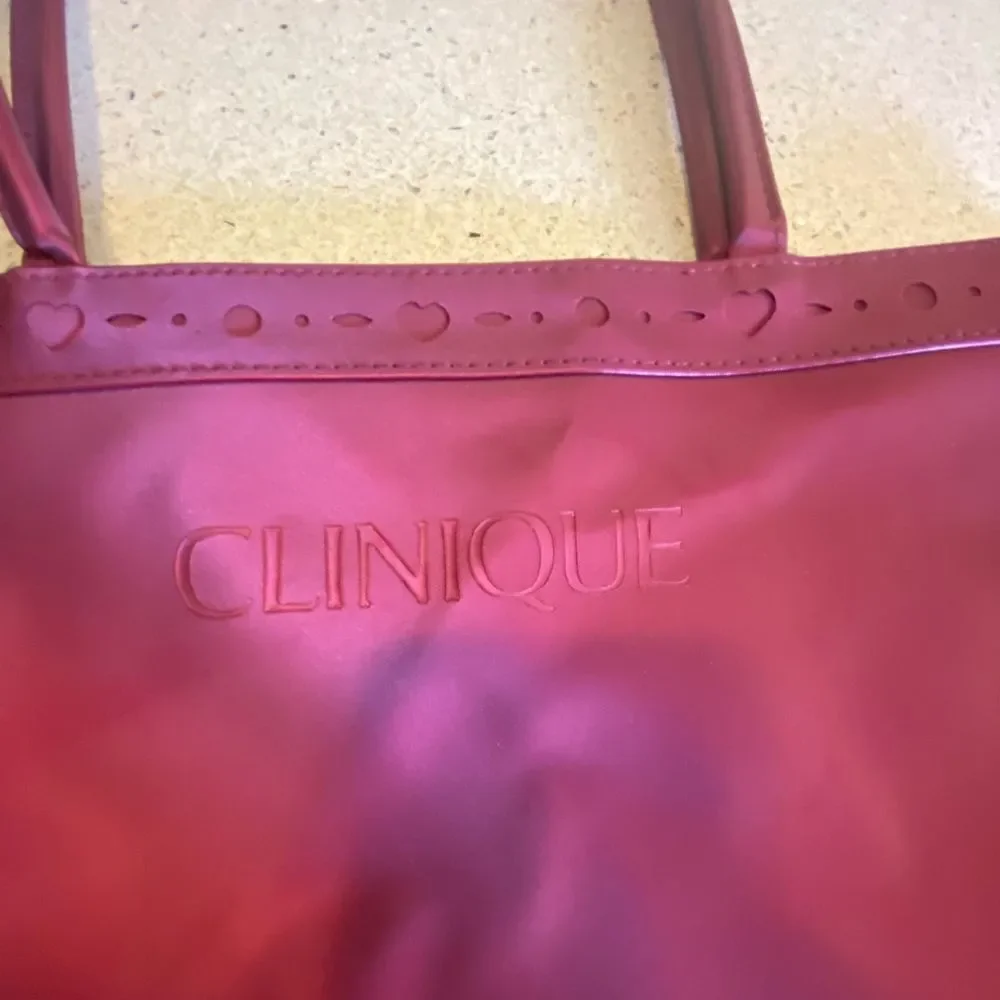Fuchsia Clinique tote bag for women